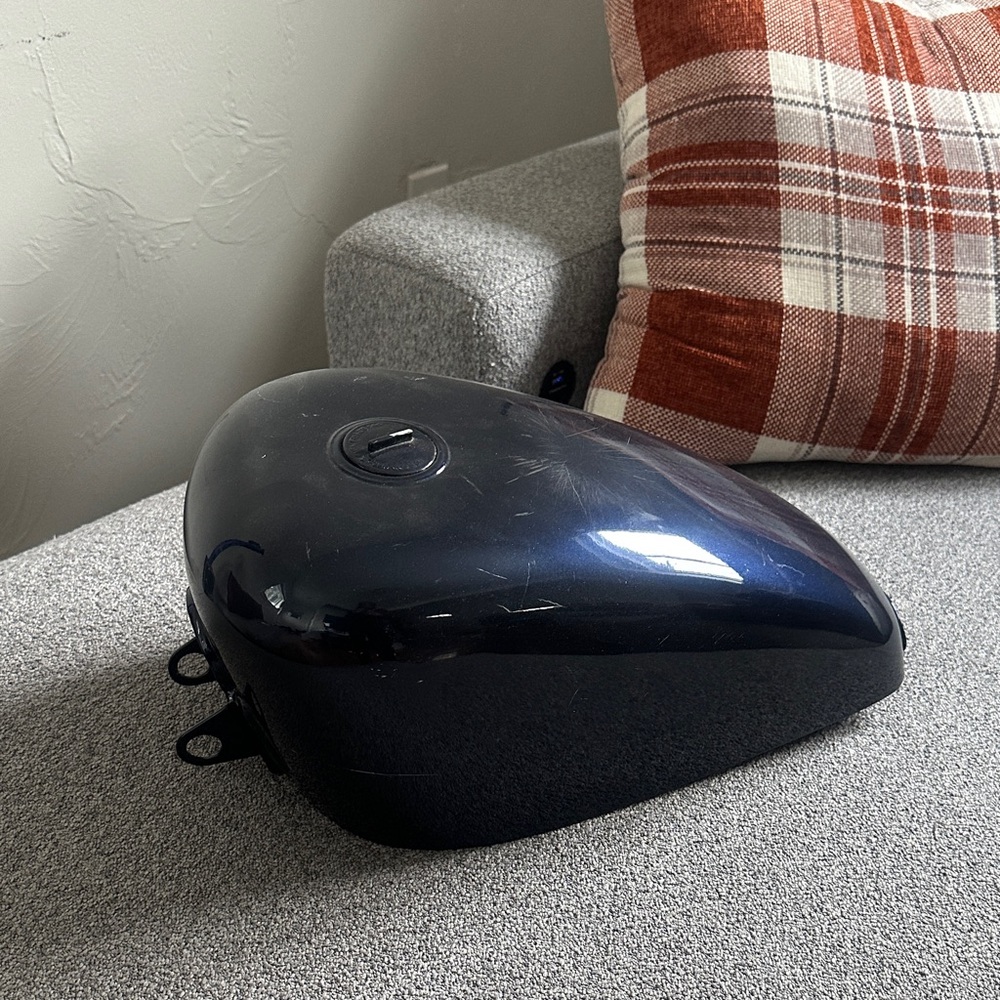 Blue Motorcycle Fuel Tank
